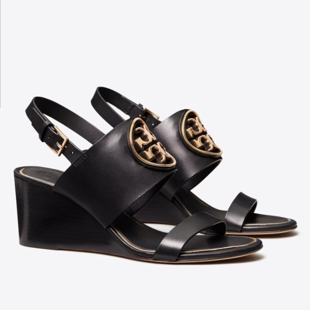 Tory Burch Black Wedges